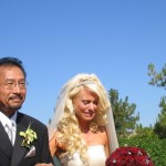 Billy's father walking Amy down the aisle